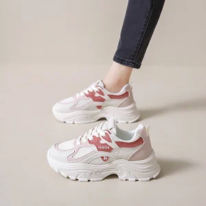 Women’s New Style Fashion Sports Shoes Comfortable Microfiber Upper Material Sneakers Non Slip Casual Running Shoes