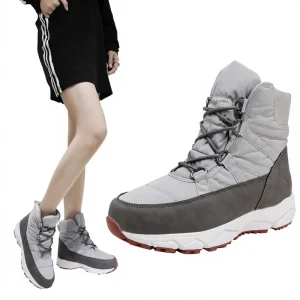 Women’s Nine Colors Snowflake Mid-Top Anti-Slip Snow Boots with Plastic Outsole Winter Warmth Durable Large Factory