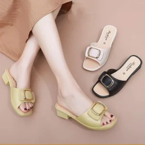 Women’s Non-Slip Wedge Slippers Indoor Outdoor