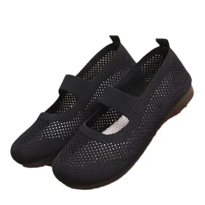 Women’s Old Beijing Cloth Casual Sport Shoes for Spring Summer Non Slip Knit Sneakers Breathable Surface for Fitness Walking