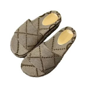 Women’s Open Toe Slide Sandals Hollow Platform Beach Shoes with Plush Insole