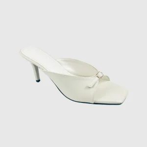 Women’s Open Toe Stiletto High Heel Pumps Adjustable Buckle Design Square Toe Slip-On Wedding Slippers