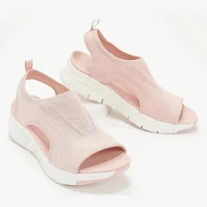 Women’s Open Toe Summer Beach Outdoor Sandals Light Weight Breathable Waterproof Anti Slip Knitted