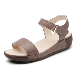 Women’s Open Toe Summer Platform Flat Sandals Breathable Beach Shoes for Outdoor Use