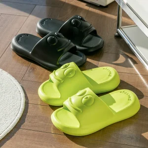 Women’s Open Toe Summer Slippers Non-Slip Non-Stinky Indoor Household Outfit with Cartoon Design