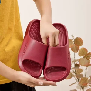 Women’s Open Toe Thick Bottom Soft Sole Summer Slippers EVA Sole With Arch Support House Slippers