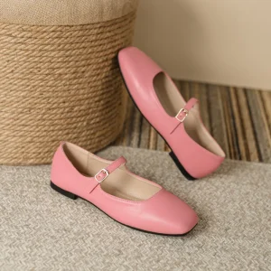 Women’s Outdoor Ballerina Shoes Foldable Flat Heel Dress Shoes Pumps for Ladies