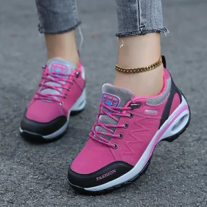 Women’s Outdoor Sports Shoes Anti-slip Soft-soled Height-increasing Lace-up Comfortable Casual Shoes