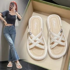 Women’s Outdoor Thick soled Fashionable Slippers Summer Sandals Roman Casual Outdoor Slippers