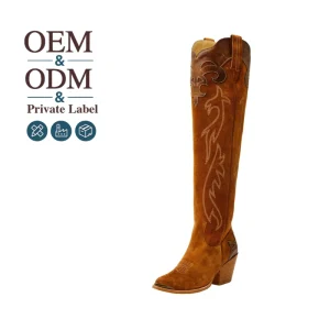 Women’s Over The Knee Western Boots for Daily Outing Fashionable Long Boots Comfortable Wear