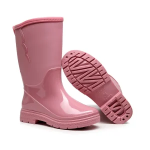 Women’s PVC Plastic Rain Boots in Candy Colors Ladies’ Water Shoes with Anti Slip Properties for Summer