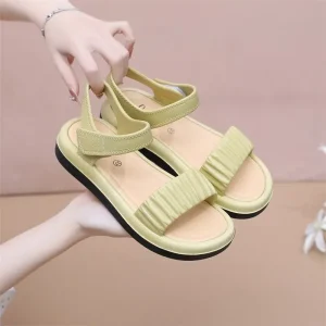 Women’s PVC Summer Beach Sandals Slide Slippers Waterproof Thick Sole Non-slip Wedge Soft Comfort for Women
