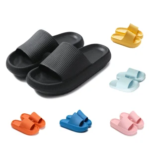 Women’s Pillow Soft Slides EVA Sandals Extra Thick Non Slip Beach Spa Pool Bathroom Home Open Toe Quick Drying Shower Slippers