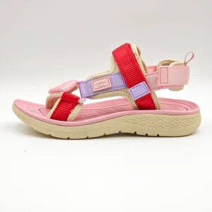Women’s Pink Red Webbing Summer Sandals Lightweight Breathable Anti-Slip Open Toe Outdoor Hiking Shoes
