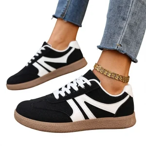 Women’s Platform Autumn Shoes German Simple Lace Walking Anti slip Breathable Lightweight PU Upper Customizable Casual Sneakers
