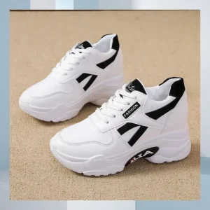 Women’s Platform Casual Breathable Height Increasing Korean Style Sneakers for Spring Summer Autumn Women’s Platform Sneakers