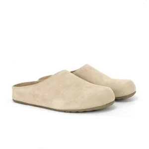 Women’s Platform Cow Suede Clogs Soft Cork Foot Bed Leather Slip on Mules Comfort Slide Anti Slip Flat Birken Slippers