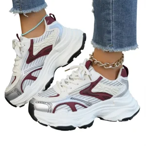 Women’s Platform High Top Summer Casual Fitness Walking Shoes Fashion Trends Outdoor Flat Sneakers Breathable Anti-Slip