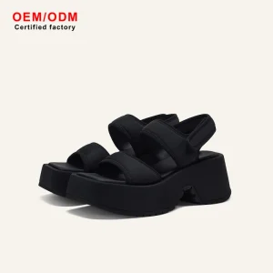 Women’s Platform High heeled Open Toe Sandals Summer Roman Height increasing Slip On Waterproof Soft Beach Shoes