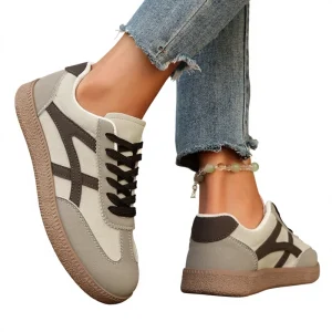 Women’s Platform Lace Up Dress Walking Shoes Autumn Breathable Anti-slip Lightweight Customizable Casual Sneakers