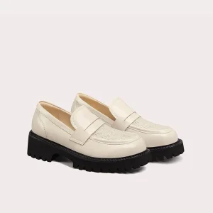 Women’s Platform Loafers Luxury Style Shoes for Petite Height Increase Soft Leather Small Size Dress Casual Wear
