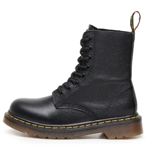 Women’s Platform Mid-Calf Boots Plus Size Cow Genuine Leather Women Chunky Shoes Ladies Ankle Midi Boots College Style