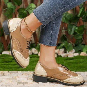 Women’s Platform Shoes Round Toe Lace Up Casual Shoes College Style Sporty Wedge Thick Bottom Height Increasing Shoes