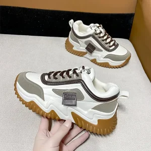 Women’s Platform White Casual Dad Shoes Comfortable Walking Sport Chunky Sneakers