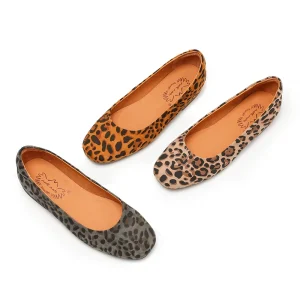 Women’s Plus Size Comfortable Round Toe Leopard Print Flat Lace Up Rubber Outsole Fashion Dress Casual Shoes