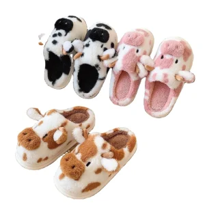 Women’s Plush for Indoor Home Use Warm Thick-Soled Anti-Slip Durable Spring Season