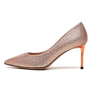 Women’s Point Toe High-Heeled Bridal Shoes Rhinestone Bridesmaid Pumps