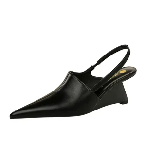 Women’s Pointed Toe Low Kitten Heels Loafers Pump Comfort Dress Work Wedding Shoes for Women