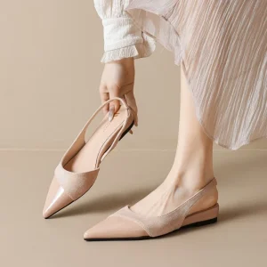Women’s Pointed Toe Slingback Comfortable Slip on Dress Office Casual Wear Flats Shoes