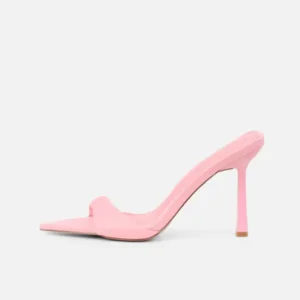Women’s Pointed Toe Stiletto Mules with Slide Strap Elegant Casual Shoes