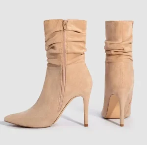 Women’s Pointy Toe Stiletto Heels Pumps Side Zipper Ankle Boots