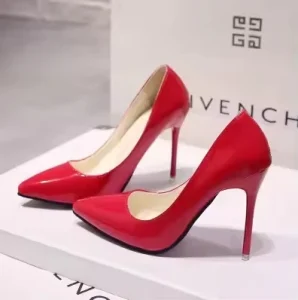 Women’s Professional Summer Ankle Stiletto Pumps Nude Pointed Toe Height Increasing High Heels Slip On Formal Work Shoes