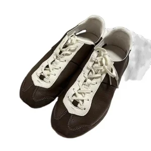 Women’s Retro Casual Flat Sneaker Leather Ballet Training Shoes with Mesh Lining Fashion Forrest Gump Inspired