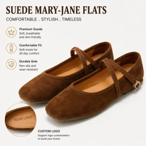 Women’s Retro Stripe Mary Jane Ballet Flats Bow Elastic Strap Casual Shoes