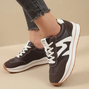 Women’s Retro Tennis Shoes Classic White Leather Sneakers Low Top Lace Up Vintage Sports