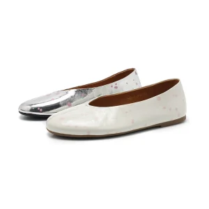 Women’s Retro Washed Leather Mary Jane Flats Buckle Strap Casual Shoes