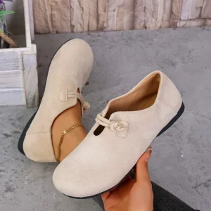 Women’s Round Toe Flat Shoes Slip On Soft Daily Casual Shoes