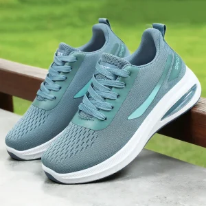 Women’s Round Toe Spring Light Sneakers Fly woven Breathable Non Slip Leisure Travel Shoes Soft Sole Air Cushion