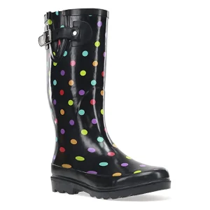 Women’s Rubber Waterproof Flower Graffiti Rain Boots