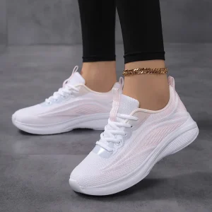 Women’s Running Shoes Casual Versatile Soft Sole High Elastic Mesh Lightweight Breathable and Comfortable Sports Shoes