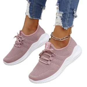 Women’s Running Shoes Fly Woven Breathable Lightweight Soft Bottom Sneakers Comfortable Casual Joker Spring Autumn