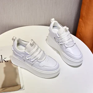 Women’s Running Shoes Small White Thick Bottom Cushioning Spring Autumn Sneakers