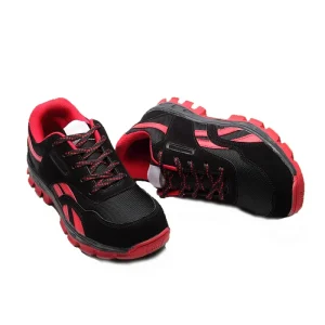 Women’s Safety Toe Work Shoes with Anti Smashing Anti Piercing Anti Impact Steel Head Suede TPR Material