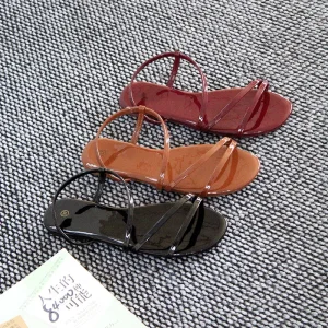 Women’s Sandals Casual Beach Style Fashionable Flat Bottom Comfortable Women Shoes Summer Lightweight Waterproof Ladies Sandals