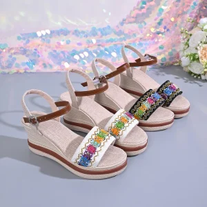 Women’s Sandals New Summer Style Casual Open-Toe Beach Women’s Sandals Versatile Women’s Platform Shoes