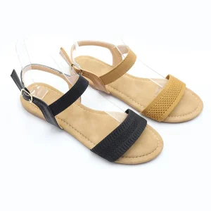 Women’s Sandals Shoes Summer Platform Custom Logo Round Head Open Toe Flat for Women and Ladies Sandals